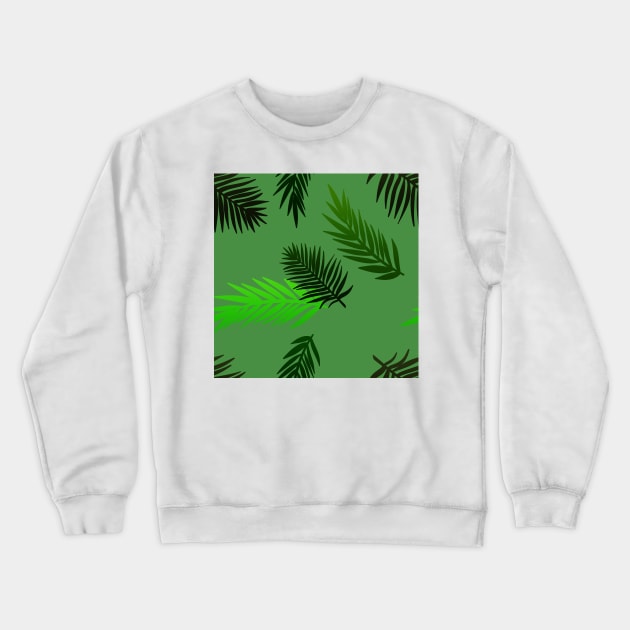 Palm Leaves Crewneck Sweatshirt by Kelly Louise Art